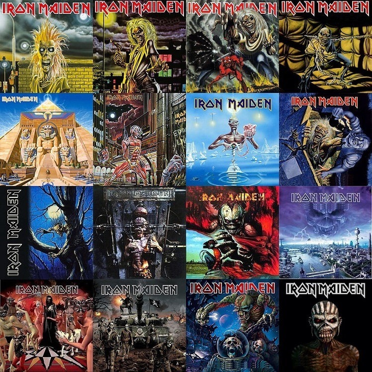 Coleção Iron Maiden em digipack com 16 cds
